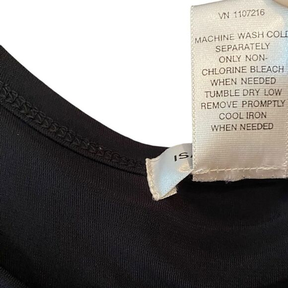 Isaac Mizrahi Sz S Black Fit Flare Tank Style Swing Beach Evening Stretch Dress - Picture 5 of 6